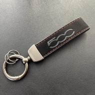 Luxury Suede Leather Keychain Key Chain Rings For For Fiat 500 500L 500X 500C Abarth 695 Car Accesso