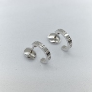 Cartier 卡地亞 18K Love 白金 環形耳環