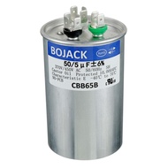 BOJACK 50+5uF 50/5MFD ±6% 370V/440V CBB65 Dual Run Circular Start Capacitor for AC Motor Run or Fan 