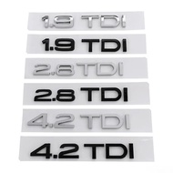 3D ABS Letters 1.9 TDI 2.8 TDI 4.2 TDI Rear Boot Trunk Logo Emblem Sticker For Audi A3 A4 A6 A8 Q3 Q