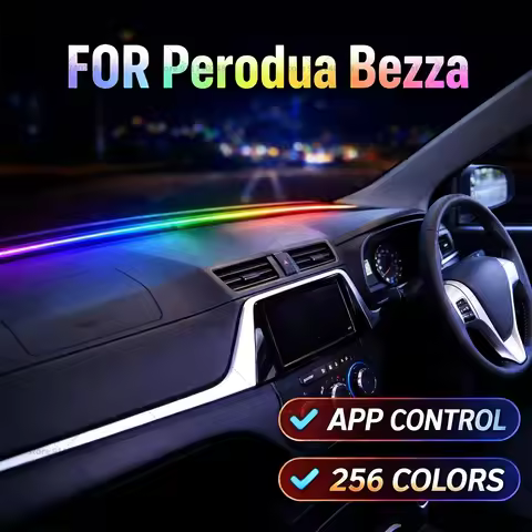 For Perodua Bezza Automotive decoration light strip,colorful acrylic front windshield soundproofing 