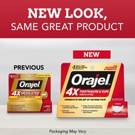 Orajel 4X Strength Toothache & Gum Relief Cream 0.33 Oz PACKAGING MAY VARY