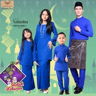 NOELLE Baju Raya Family Sedondon 2024 Baju Kurung Ibu Anak Baju Melayu Ayah Anak Baby Sedondon NATASHA - ROYAL BLUE 21