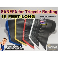 D12 Leather Sanepa Tricycle Roofing 9cm lapad (6 Feet or 15-Feet) Colored Backing