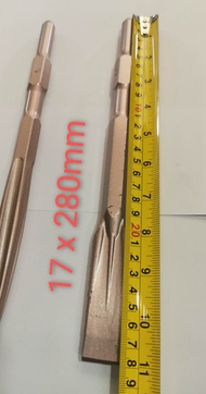 YLK  Heavy Duty Titanium Coated Chisel Concrete Chisel Hex Shank (17 x 280mm)