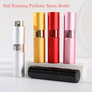 8ml Rotating Perfume Spray Bottle Empty Refillable Cosmetic Container Atomizer Travel Sample Sprayer