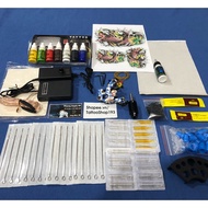 Kit of 1 tattoo machine + 7 tattoo ink colors for students