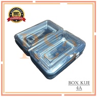 Lunch Box [100 PCS] Thick 4A 4X 4XC Cake Mica Plastic Mica Box/ Mica Cake Bread Snack Snack Snack 4A