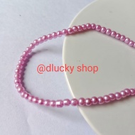 Mutiara sintetis mutsin manik Mute mutiara berat 6 mm renteng sintetis