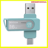 [HWARTZ] ROBOT Flashdisk 16GB U-Disks ROC116 Dual OTG 16 GB Dual Interface USB & Type-C Up To 70mb/s