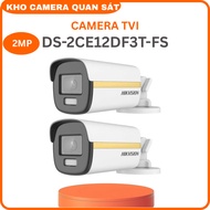 CAMERA HD-TVI ColorVu HIKVISION DS-2CE12DF3T-FS2MPCO MIC THU ÂMCÓ MÀU BAN ĐÊM - Hàng Chính Hãng-Kho