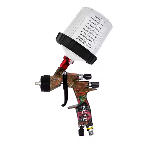 New cartoon spray gun 1.3mm stainless steel nozzle with 600ml non cleaning cup ounce high-quality sp