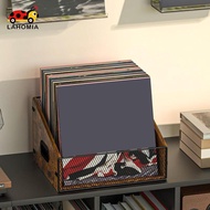 [lahomia] Vinyl Records Storage Holder Tabletop Portable Shelf for CD Files Albums