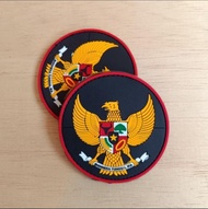 Patch Rubber Logo Garuda Bulat Indonesia / Rubber Patch