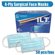 Ready Stock ISO9001 Certified 4 Ply Surgical Face Masks (50 Pcs)