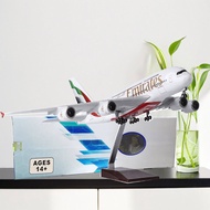 Model Pesawat Emirates A380 47CM Hiasan Aloi Airbus A380 untuk Dijual