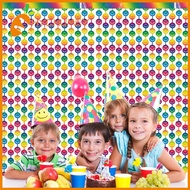 Whimsical 2m Smiley Face Rain Curtain For Creative Kids Birthday Party Ideas Background