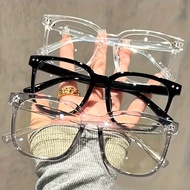 Trendy Korean Square Glasses - Oversized Frame for Work & Daily Wear
