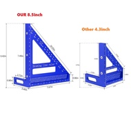 Carpenter Square Preset Angles 15°-85° Measures 0-90 Degrees Etched Scale Lines