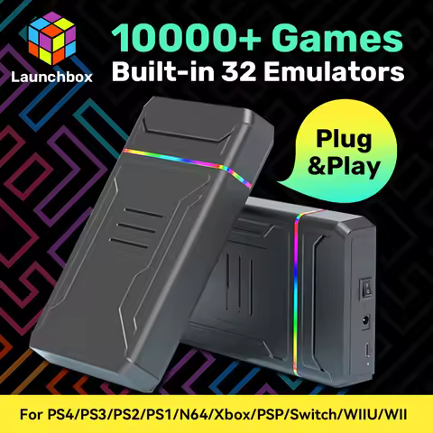 Lbox 3TB Retro Game HDD for N64/Xbox/Switch/PS4/PS1/DS/PS3 Emulator Game Consoles with 10000+ Games 