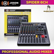 Joson Spider 6 Channel Professional Audio Mixer with +46V Phantom Power Each Channel for Condensed (