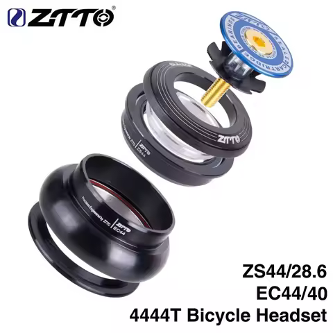 ZTTO Bicycle Headset 4444T MTB 44mm ZS44 EC44 CNC 1 1/8"-1 1/2" Straight Tube Frame to Tapered Tube 