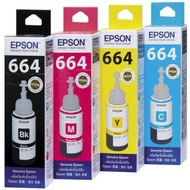 Epson 664 T664 Ink (Genuine) Black Cyan Magenta Yellow T6641 T6642 T6643 T6644