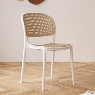 Nordic Rattan Like PP Chair Plastic Chair Backrest Chair Restaurant DiningChair Outdoor Chair