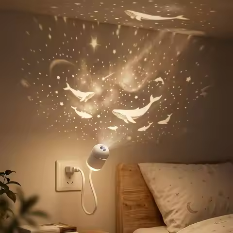 Dual Mode Mini Galaxy Starry Sky Projector Night Light 2-IN-1 Night Light Mode & Starry Sky Mode Fur