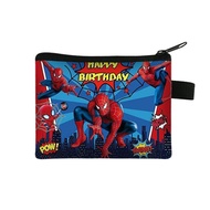 Spider-Man Fashion Print Zipper Coin Purse Portable Wallet Bank Card Key Storage Bag