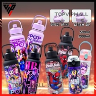 500ml/900ml/1000ml Stainless Steel Cartoon Tumbler  Hot/Cold  Straw Included KPOP Demon Hunter