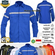 Baju Kemeja Safety Wearpack K3 Pria Wanita Lengan Panjang - Pakaian Seragam Atasan Werpack Lapangan
