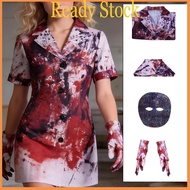 royal Zombied Nurse Outfit Silents Hills Nurse Costumes Bloody Nurse Costume Shirt