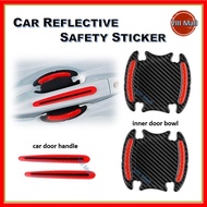 4PCS/SET Universal Car Reflective Safety Sticker-Car Door Handle &amp; Inner Door Bowl