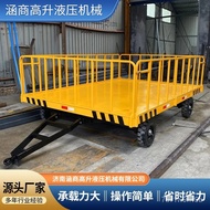 【TikTok】#Workshop Truck Four-Wheel Steering Platform Trolley Transport Truck Table Trolley Towing Flatbed Trailer