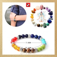7 Chakra Healing Balance Prayer Beaded Bracelet Lava Yoga Reiki Stones.