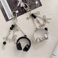 MINI HEADPHONE BOW STAR HEART BEADED KEYCHAIN Y2K BAG CHARM PENDANT