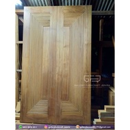 Pintu Minimalis Kupu Tarung Kayu Jati Grade A 140x220 cm