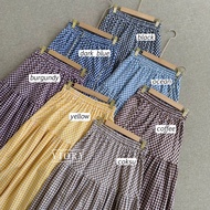 RYU GINGHAM SKIRT checkered skirt/ yellow skirt yellow skirt/ premium skirt korean skirt/ petite/