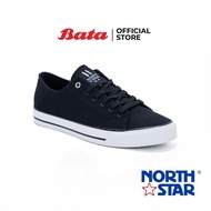 *Best Seller* Bata บาจา ยี่ห้อ North Star รองเท้าผ้าใบสนีคเกอร์แฟชั่น แบบผูกเชือก สำหรับผู้ชาย รุ่น Rolf สีดำ 8296042