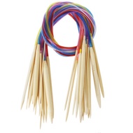 2.0mm-10.0mm 80cm Bamboo Circular Knitting Needles Set of 18