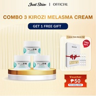 Combo 3 Japanese Kirozi Melasma Cream - Pekas Remover Effective Anti-Freckle All-In-One Whitening 25