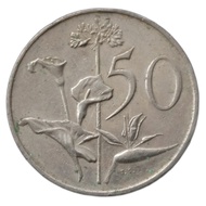 Koleksi Koin Afrika Selatan 50 Cents tahun 1985 K-2909