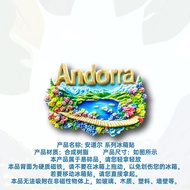 【Shipment within 24 hours‌】3D Magnetic Refrigerator Sticker Andorra Garden Lake Scene Souvenir Trave