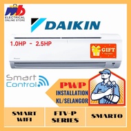 Daikin 1.0HP-2.5HP aircond wall mount R32 non-inverter ftv-p series gin ion smart control