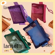 LA Travel Grid Bag, Mini Nylon Mesh Toiletry Bag, Mesh Fabric Storage Bag