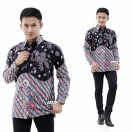 Black Long Sleeve Batik Shirt For Men