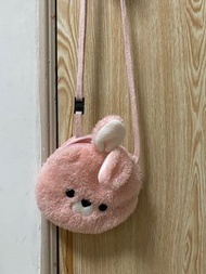 miniso 粉色包包 耳機包 側背包