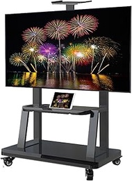 TV stands Universal Rolling TV Cart For 40-75 Inch Lcd Led TVs, Adjustable Height Mobile Mount For Restaurant/Studio/Classroom, Include Storage Shelf, Black beautiful scenery