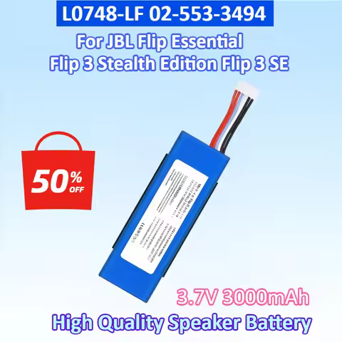 3.7V 3000mAh New High Quality Speaker Battery L0748-LF, 02-553-3494 For JBL Flip Essential Flip 3 St